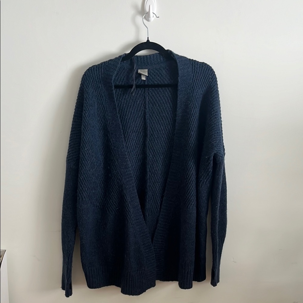 Cozy Navy Blue Knit Cardigan